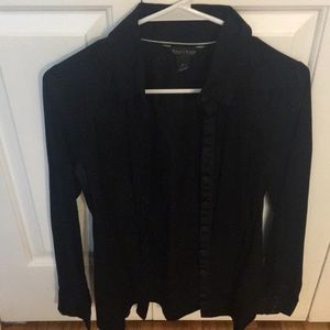 WHBM black dress shirt